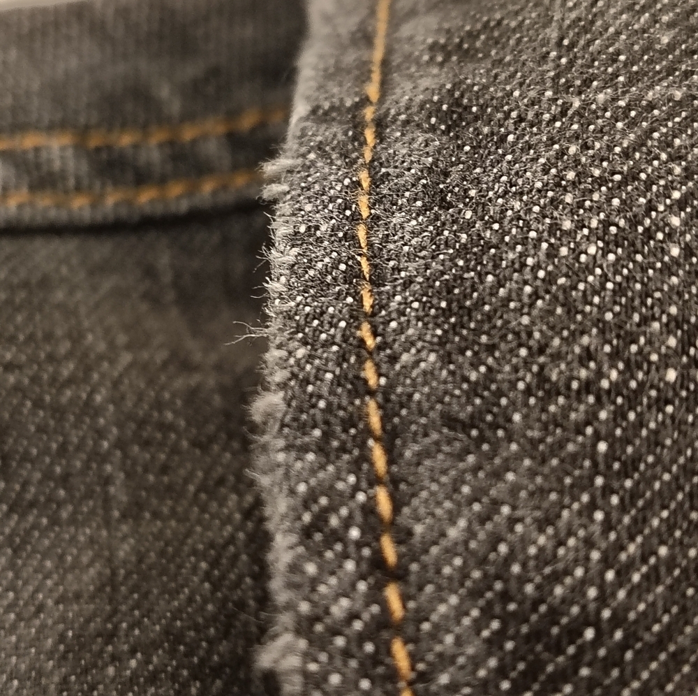 Chico's Platinum Jacket Dark Gray Denim Women Size 1 (Medium) Pleated Front - Picture 9 of 10